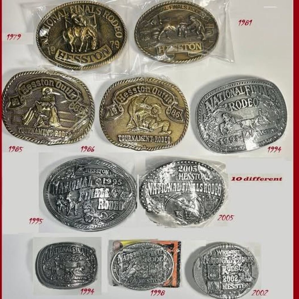 2005 Hesston NFR National Finals Rodeo Men’s Western Belt Buckle NEW - Picture 3 of 3